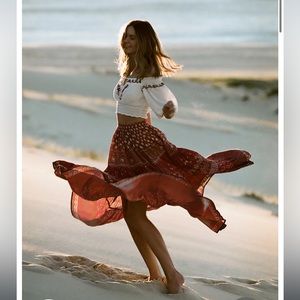 Spell x Tuula collab Peasant skirt in EUC size S